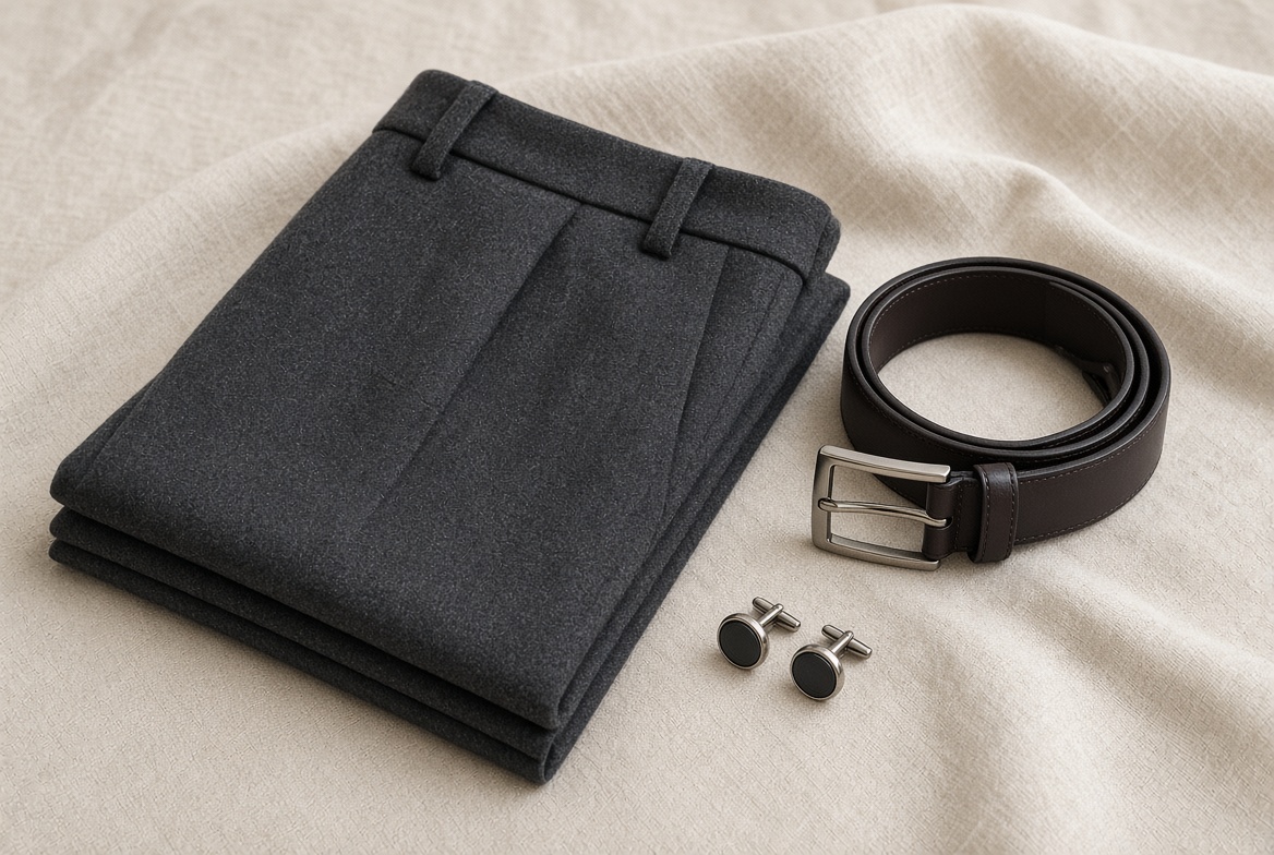 Charcoal wool trousers